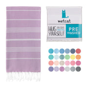 WETCAT Turkish Beach Towel Oversized (38"x71") 100% Turkish Cotton, Made in Turkey - Sand Free, Extra Large, Ultra Soft, Quick Drying, Compact & Lightweight for Travel - Blue