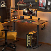 Simple Deluxe Electric Standing Desk, Standing Desk Adjustable Height, 24x40 Inches Sit Stand up Desk, Ergonomic Rising Computer Table with Memory Preset, Rustic Brown