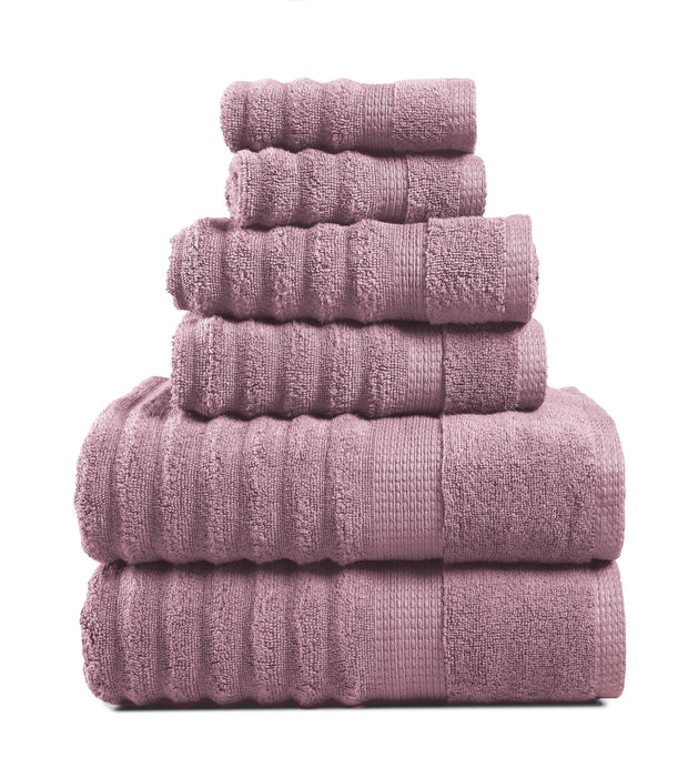 Lane Linen 100% Cotton Luxury Bath Towel Set - 18 Pieces - Ring Spun, Ultra Soft, Quick Dry & Extra Absorbent - 4 Bath, 8 Washcloths, 6 Bathroom Hand Towels - Machine Wash in Cold Water - Living Coral