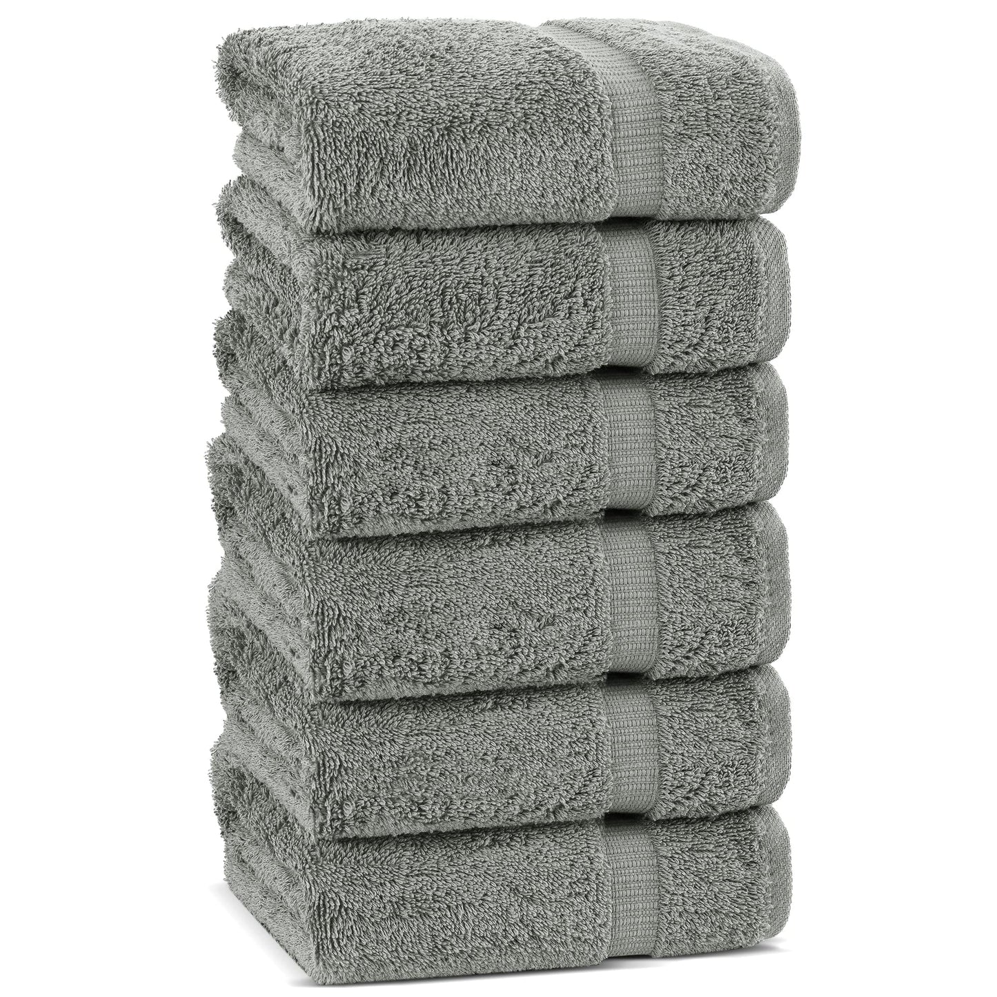 Chakir Turkish Linens | Hotel & Spa Quality 100% Cotton Premium Turkish Towels | Soft & Absorbent (4-Piece Bath Towels, Dark Gray)