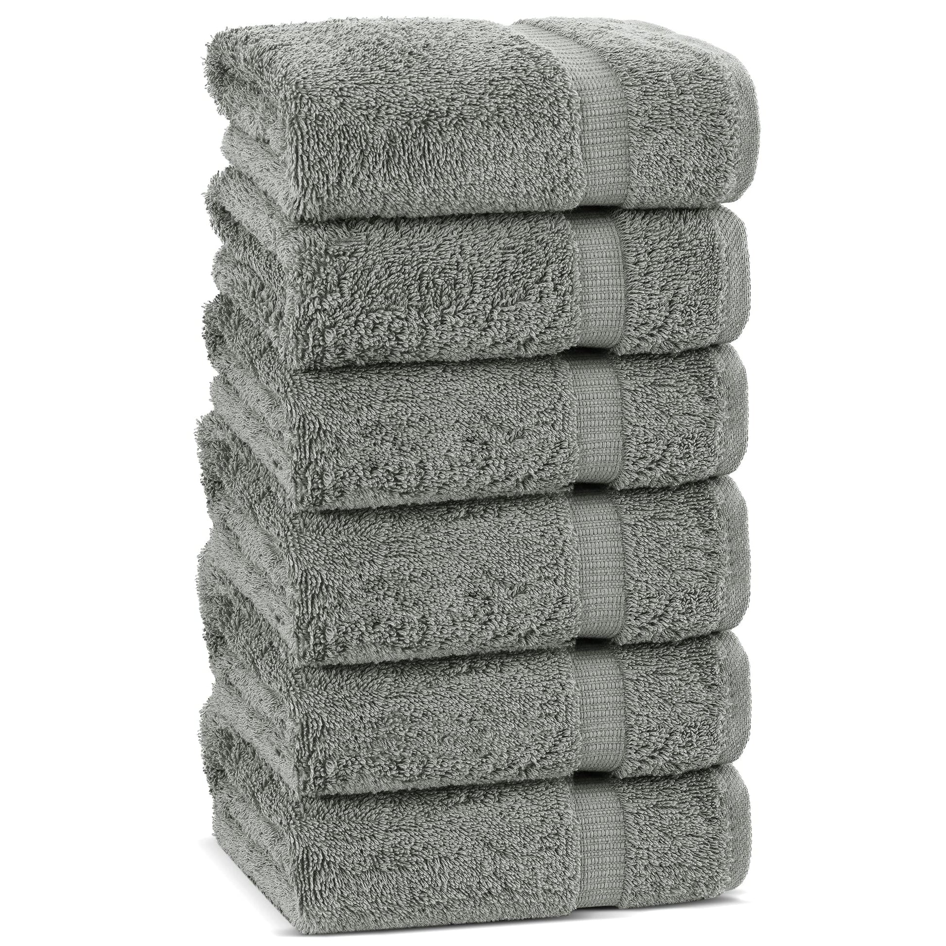 Chakir Turkish Linens | Hotel & Spa Quality 100% Cotton Premium Turkish Towels | Soft & Absorbent (4-Piece Bath Towels, Dark Gray)