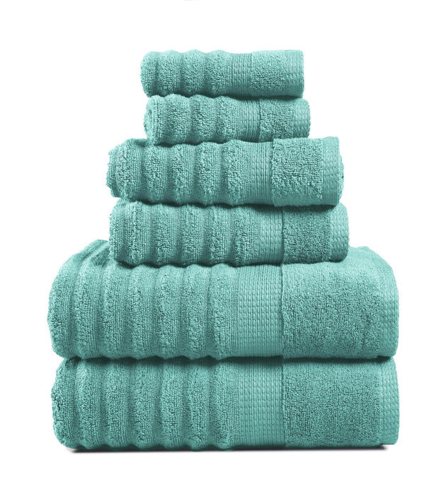 Lane Linen 100% Cotton Luxury Bath Towel Set - 18 Pieces - Ring Spun, Ultra Soft, Quick Dry & Extra Absorbent - 4 Bath, 8 Washcloths, 6 Bathroom Hand Towels - Machine Wash in Cold Water - Living Coral
