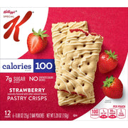 Special K Bar Pastry Crisps, Breakfast Bars, 100 Calorie Snacks, Strawberry (8 Boxes, 96 Count)