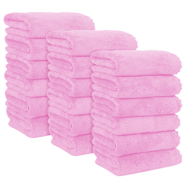 MOONQUEEN 6 Pack Premium Hand Towels - Quick Drying - Microfiber Coral Velvet Highly Absorbent Towels - Multipurpose Use as Hotel, Bathroom, Shower, Spa, Hand Towel 16 x 28 inches (Gray)