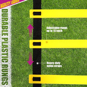 Teenitor Agility Ladder Speed Ladder Training Ladder for Soccer, Speed, Football Fitness Feet Training Carry Bag Agility Training Equipment 13 rungs, 23 feet