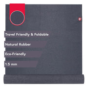 Manduka eKO SuperLite Yoga Mat - 1.5mm Natural Rubber | Foldable & Travel Friendly | Soft Textured Surface | Eco-friendly