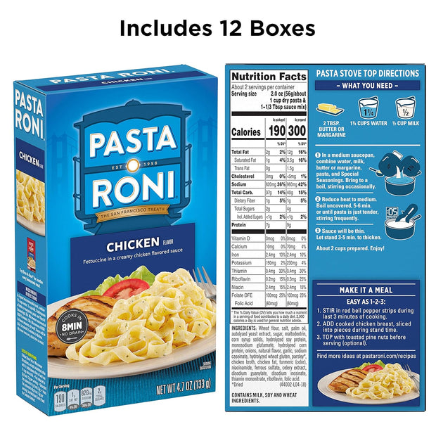 Pasta Roni Garlic Alfredo Fettuccine, 4.7 Ounce (Pack of 12)