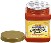 Rani Kashmiri Chilli Powder (Deggi Mirch, Low Heat) Ground Indian Spice 16oz (1lb) 454g PET Jar ~ All Natural | Salt-Free | Vegan | Kosher | Gluten Friendly