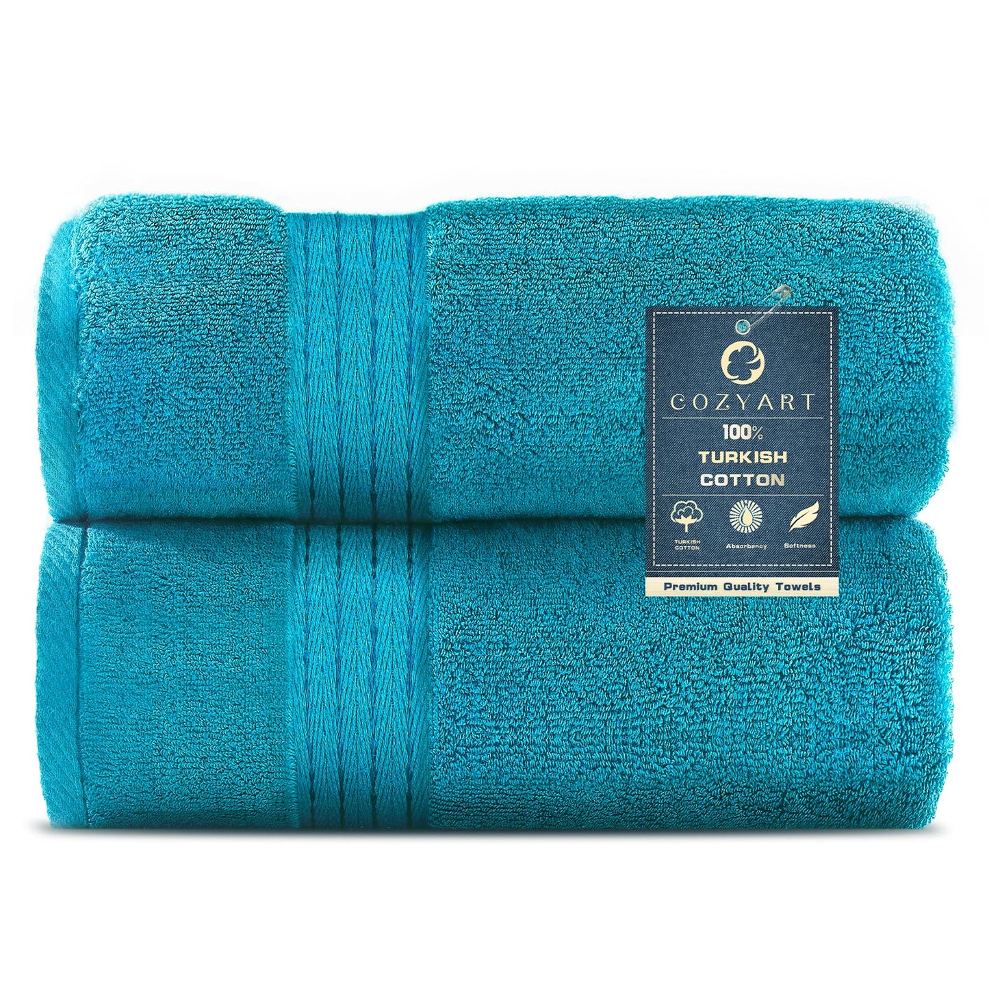 COZYART Burnt Orange Bath Towel Set for Bathroom Turkish Cotton Thick Soft Absorbent Durable 650 GSM Towel Sets of 6, 2 Large Bath Towels, 2 Hand Towels, 2 Washclothes