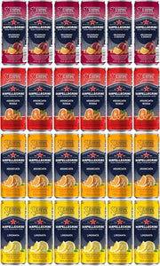 San Pellegrino Sparkling Water Variety- 4 Flavors 24 Pack 6 Cans of Each