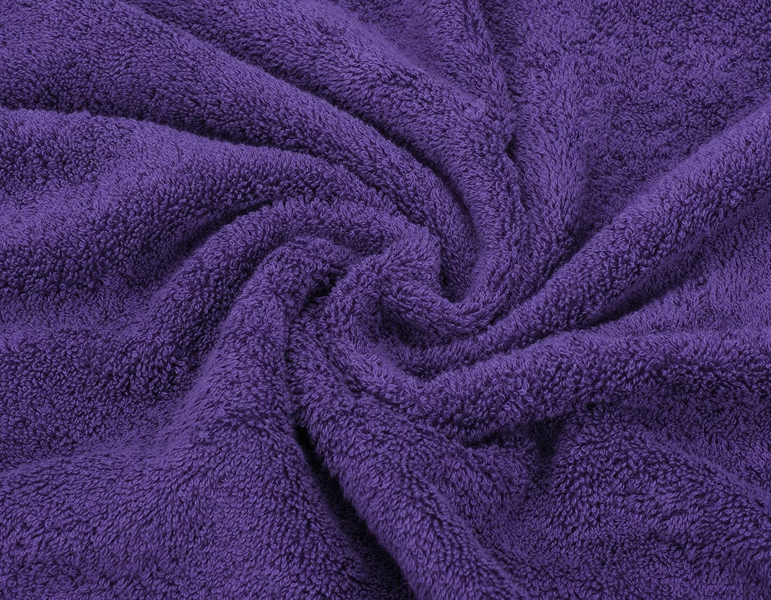 American Soft Linen Luxury 6 Piece Towel Set, 2 Bath Towels 2 Hand Towel 2 Washcloths, 600 GSM 100% Cotton Turkish Towels for Bathroom, Purple Towel Sets