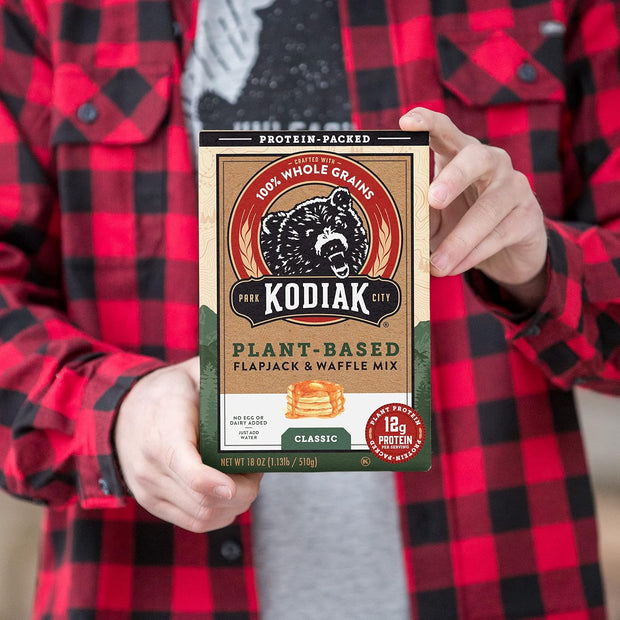 Kodiak Cakes Plant Based Flapjack, Pancake & Waffle Mix, Classic, High Protein,100% Whole Grains (Pack of 6)