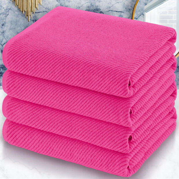 Towels for Bathroom - 100% Cotton | Lightweight | Thick | Soft, Quick Dry Towels, Bath Towel Set of 6 Large, 2 Bath 30"x56", 2 Hand 18"x28", 2 Washcloths 13"x13", Luxury Shower Towel Set, Aqua Teal