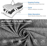 Pleneal Cooling Towels - 6 Pack Cooling Towel (40"x12"), Ice Gym Towels for Working Out, Microfiber Cool Towel for Neck and Face, Yoga Towel for Home Gym, Workout & More Activities