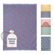 Turkish Beach Towel - Large 36 x 71 | Quick Dry Beach Towel is Essential for Enjoying A Day at The Beach | Sand Free Beach Towels for Clean and Comfortable Experience (Sunset, Large)