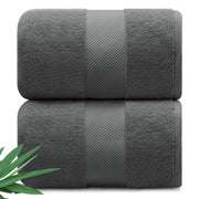 Ultra Soft & Plush Viscose from Bamboo Bath Sheets - 700 GSM Pack of 2 - Extra Large 70x35 in - Super Absorbent & Quick Drying (Pewter Grey)