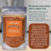 s.a.l.t. sisters Blackening Cajun Rub & Seasoning | All-Natural, Gluten Free, MSG Free, Non-GMO | Dry & Wet Rub Seasoning Base | Versatile Use for Chicken Wings, Brisket, Pulled Pork, and More | 1lb