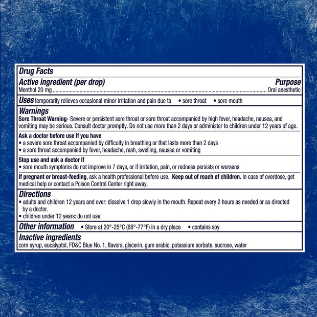 Vicks VapoCool Severe Sore Throat Drops, Max Strength Menthol, Soothes Sore Throat Pain, Winterfrost Flavor, 225ct (5-pack of 45ct)