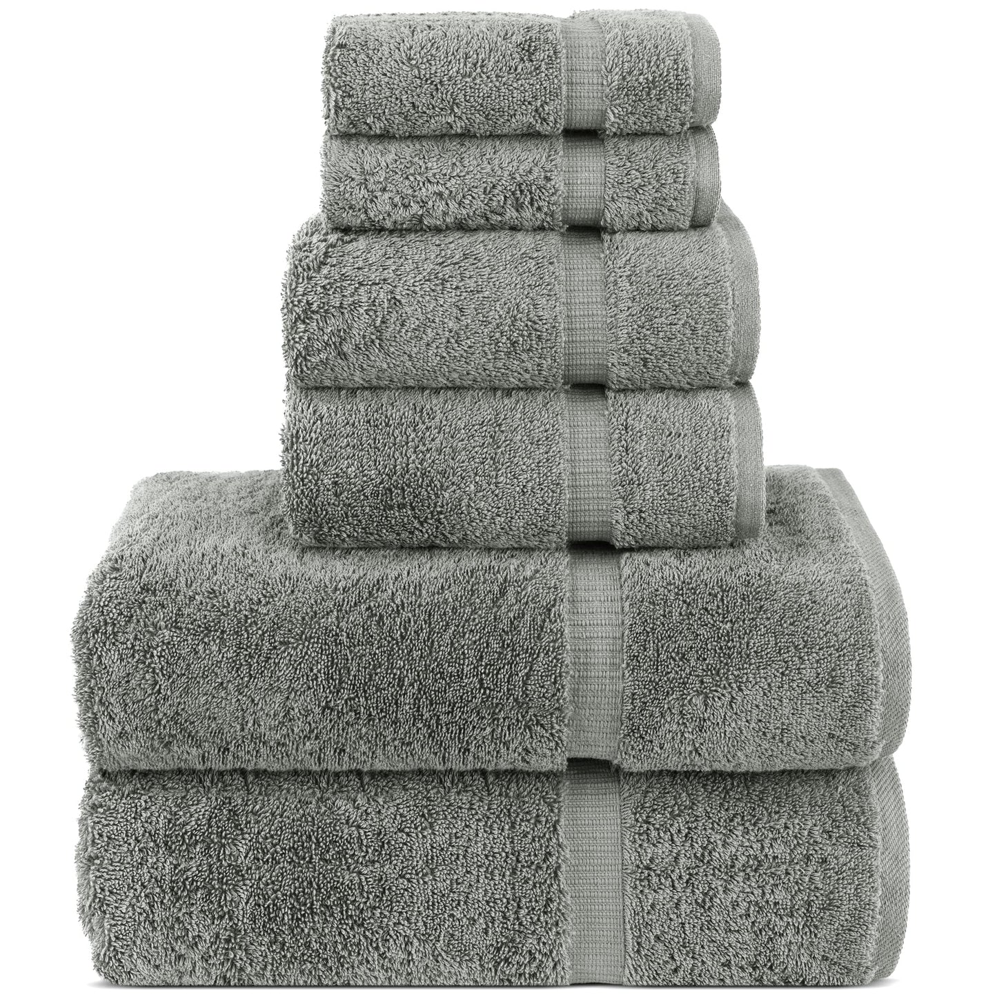 Chakir Turkish Linens | Hotel & Spa Quality 100% Cotton Premium Turkish Towels | Soft & Absorbent (4-Piece Bath Towels, Dark Gray)
