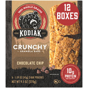 Kodiak Cakes Crunchy Granola Protien Snack Bars, Cookie Butter, High Protein, 100% Whole Grains, 12 boxes with 6 pouches (144 bars)
