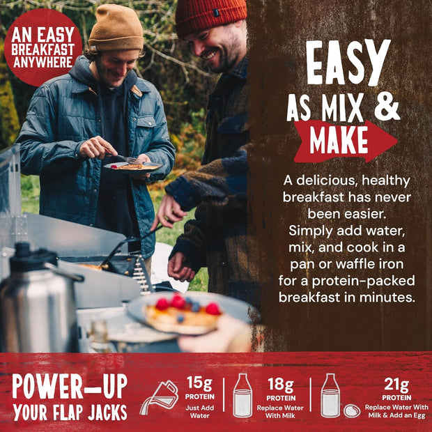 Kodiak Cakes Protein Pancake Power Cakes, Flapjack and Waffle Baking Mix, Buttermilk, 20 Oz, (Pack of 6)