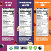 Noka Superfood Smoothie Pouches Variety Pack – Organic Fruit Blends with Plant Protein & Prebiotic Fiber, Wholesome Vegan Snack, 4.22 oz (12 Count)