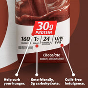 Premier Protein Shake, Chocolate, 30g Protein, 1g Sugar, 24 Vitamins & Minerals, Nutrients to Support Immune Health, 4 Count, 44 Fl Oz