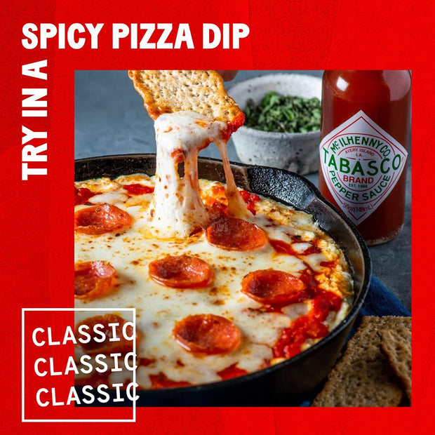 TABASCO Brand Original Red Pepper Hot Sauce, Medium Heat, Glass Bottle, Classic & Versatile Flavor, Three Simple Ingredients, Great for Dips, Tacos, Eggs, Pizza, Oysters & More, 12 Fl Oz (Pack of 1)