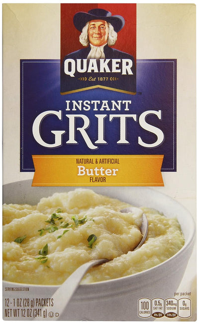 Quaker Instant Grits, Butter, 12 Ounce