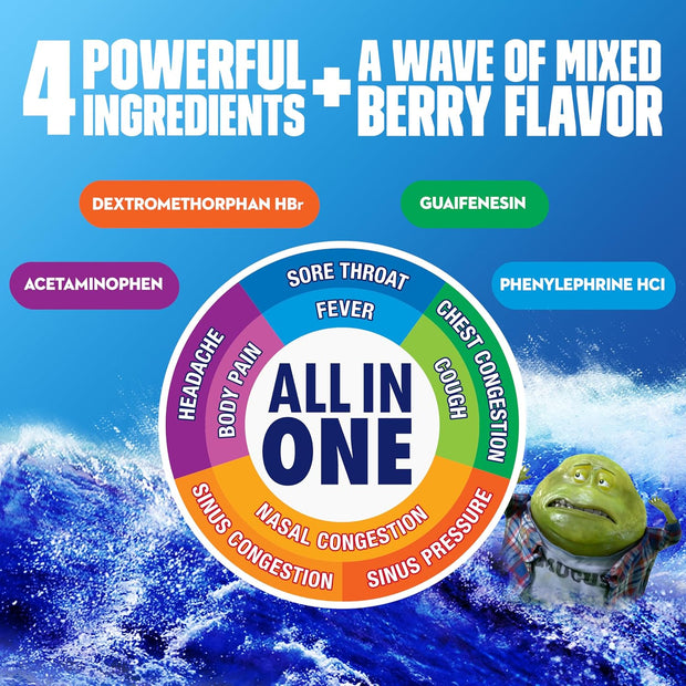 Mucinex Maximum Strength Fast-Max Cold & Flu and Nightshift, All-in-One Multi Symptom Relief Liquid, 6 Fl Oz - 2 Count (Pack of 1)