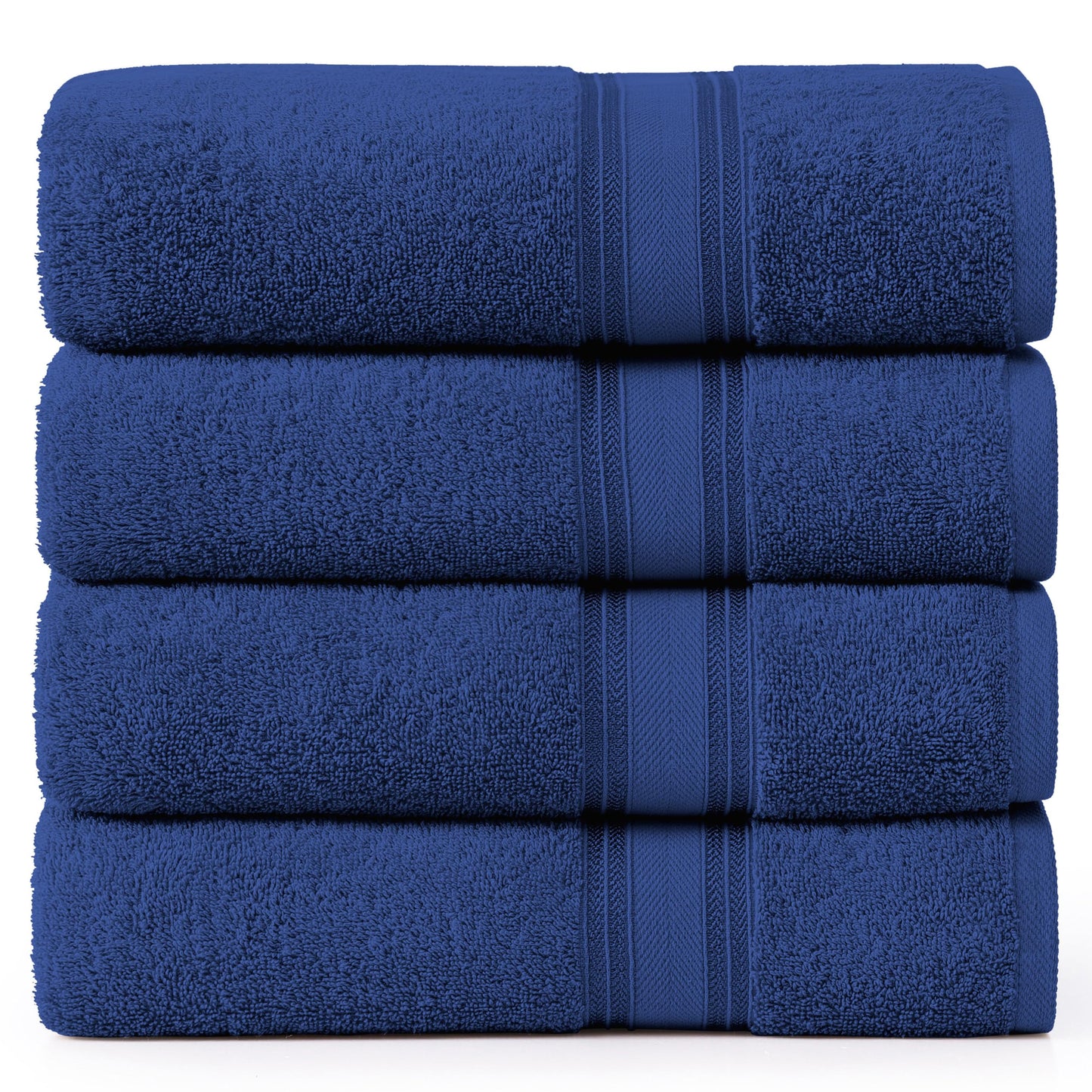 LANE LINEN 100% Cotton Zero Twist, Bath Towels (28"x54") - 4 Pieces - Large Towels for Bathroom - Quick Drying, Soft & Absorbent Large Shower Towel Set - Used in Gym, Hotel, Spa, Home - Living Coral