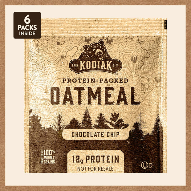 Kodiak Cakes Instant Oatmeal Packets - High Protein - 100% Whole Grains Breakfast Food - Chocolate Chip (36 Packets)
