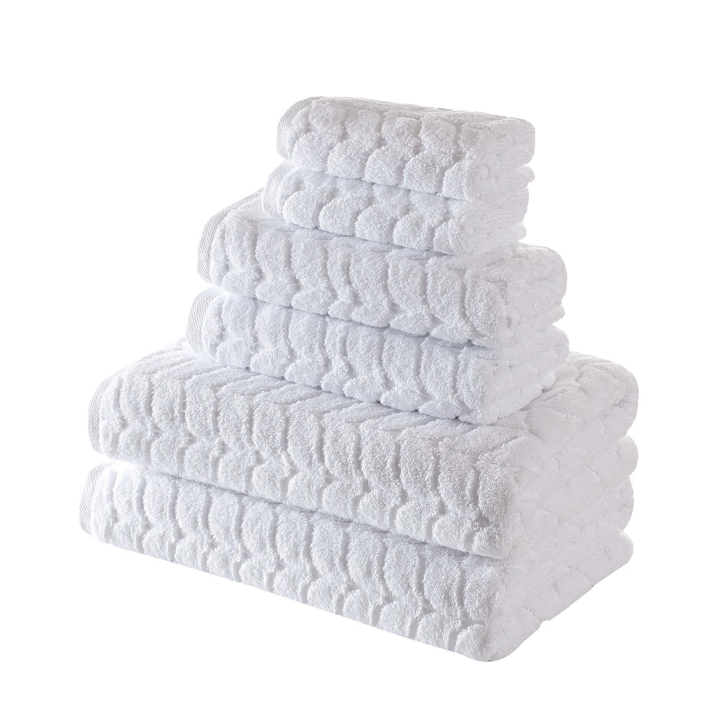 BAGNO MILANO Turkish Cotton Ultra-Soft Plush Absorbent Quick Dry Bathroom Towel Set, Made in Turkey (Petrol Blue, 6 pcs Towel Set)