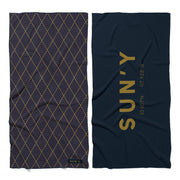 SUN'Y Waffle Microfiber Beach Towel – Sand Free, Quick Dry, Ultra Absorbent, Lightweight & Compact Travel Towel with Carry Bag - Large (63” x 31.5”), Boho