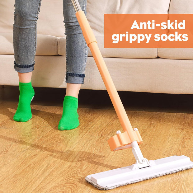 Pilates Grip Socks for Women Men Cute Non Slip Grippy Socks Woman for Yoga Barre Trampoline Hospital