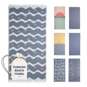 Turkish Beach Towel - Large 36 x 71 | Quick Dry Beach Towel is Essential for Enjoying A Day at The Beach | Sand Free Beach Towels for Clean and Comfortable Experience (Sunset, Large)