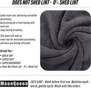 MOONQUEEN 6 Pack Premium Hand Towels - Quick Drying - Microfiber Coral Velvet Highly Absorbent Towels - Multipurpose Use as Hotel, Bathroom, Shower, Spa, Hand Towel 16 x 28 inches (Gray)