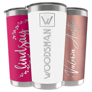 Personalized Gifts For Men - 20 Oz. Custom Tumblers w/Lid, Black - Insulated Travel Coffee Mugs - Optional Straw Set, Stainless Steel Double Wall Coffee Tumbler, Personalized Cups