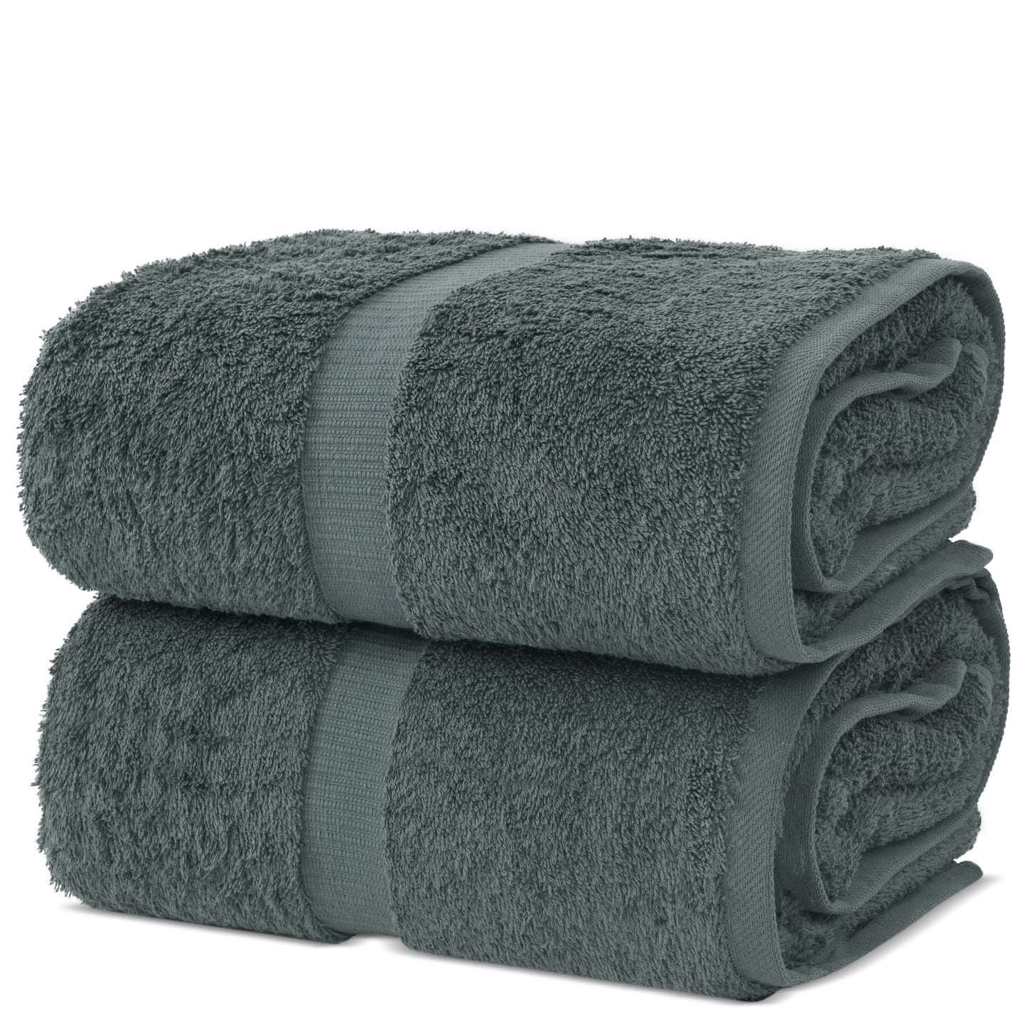 Chakir Turkish Linens | Hotel & Spa Quality 100% Cotton Premium Turkish Towels | Soft & Absorbent (4-Piece Bath Towels, Dark Gray)