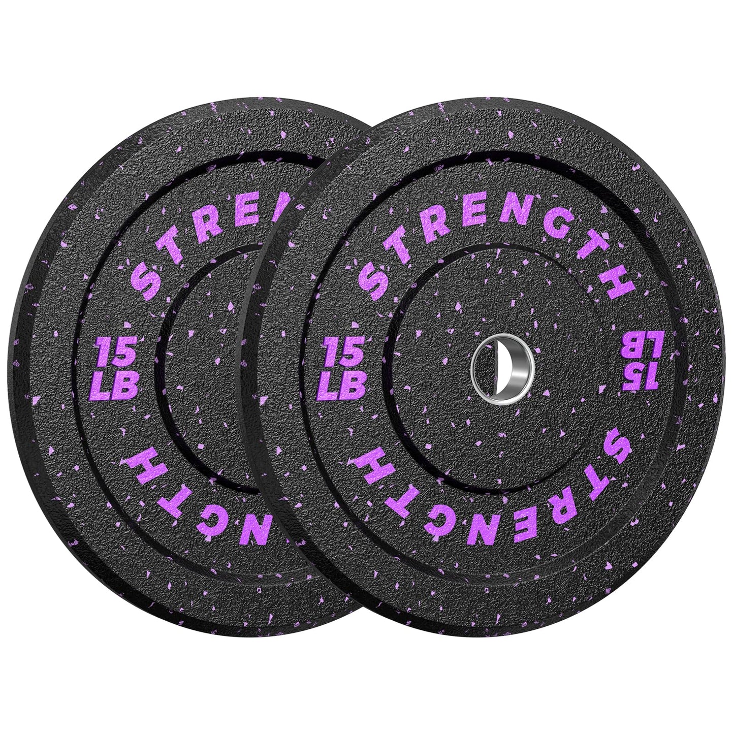 2-Inch Bumper Plates, Barbell Rubber Olympic Weight Plates Set for Home Gym Strength Training, 20-260lbs, Multiple Options