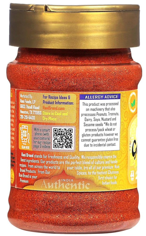 Rani Kashmiri Chilli Powder (Deggi Mirch, Low Heat) Ground Indian Spice 16oz (1lb) 454g PET Jar ~ All Natural | Salt-Free | Vegan | Kosher | Gluten Friendly