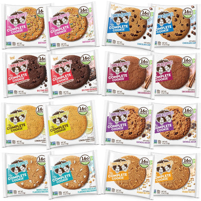 Lenny & Larry's The Complete Cookie, 8 Flavor Variety Pack, Soft Baked, 16g Plant Protein, Vegan, Non-GMO, 4 Ounce Cookie (Pack of 16)