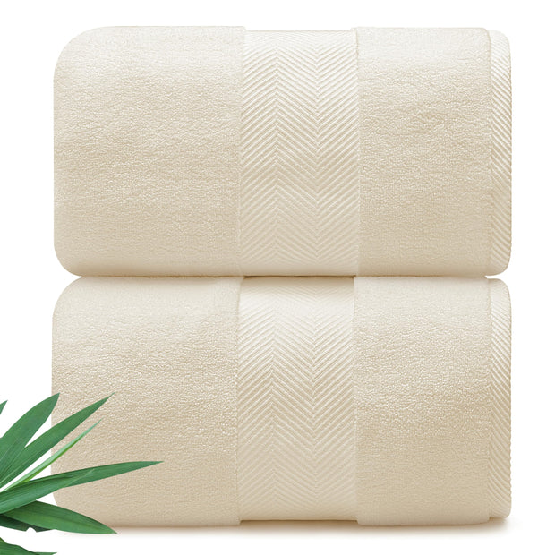 Ultra Soft & Plush Viscose from Bamboo Bath Towels - 700 GSM Luxury Bath Towels - 6 Piece Set - Super Absorbent & Quick Drying (Eucalyptus Green)