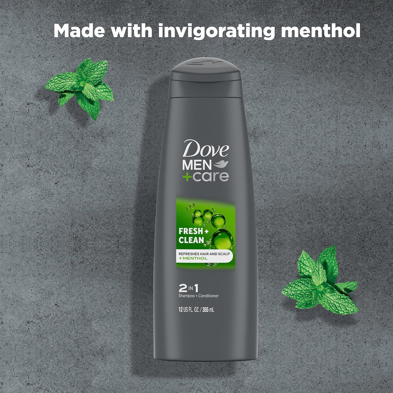 Dove Men+Care Fortifying 2 in 1 Shampoo and Conditioner for Normal to Oily Hair Fresh and Clean with Caffeine Helps Strengthen and Nourish Hair 12 oz