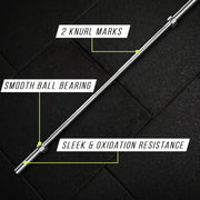 Olympic Training Barbell (6FT) (15 Pound Weight) (300 LBS Capacity), Home Gym Fitness Equipment, Strength Training Workout Bar, Weight bar for Squats, Deadlift, Weightlifting, Bench Press