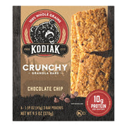 Kodiak Cakes Protein Crunchy Granola Bar, Chocolate Chip, (Pack of 12 Boxes)