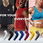 LP SUPPORT 668 Elbow Compression Sleeve Brace, Tennis and Golfer’s Elbow, Tendonitis, For Workouts, Men & Women (1-Pack)