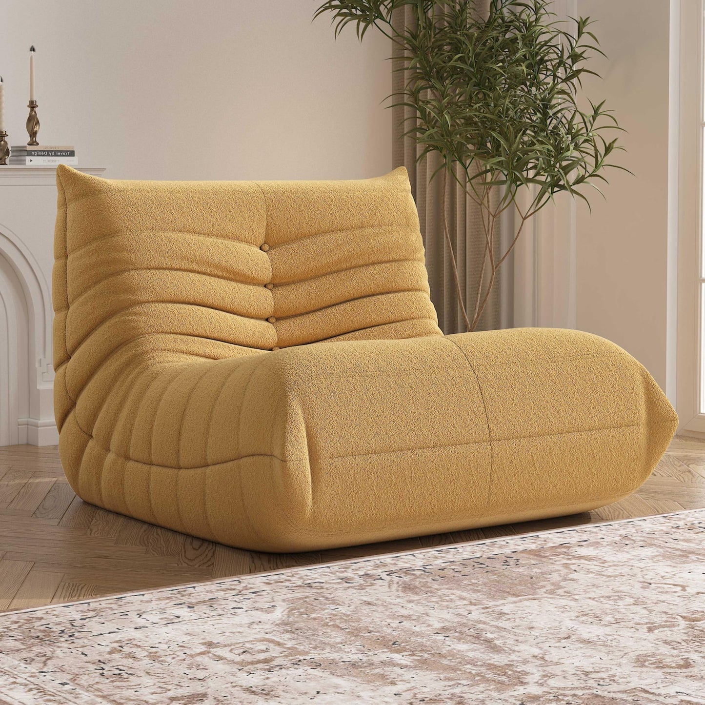 Bean Bag Chair, Memory Foam Bean Bag Sofa Large Bean Bag Chair for Adults, Bean Bag Chairs for Teens with High Density Comfortable Foam, Bean Bag for Living Room, Bedroom (Coffee)