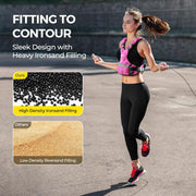 PACEARTH Adjustable Weight Vest 4-10lbs / 11-20lbs / 20-32lbs X-Shape Weighted Vest for Women and Men, Home Workout Ironsand Vest with Zipper Pouch and 6 Weight Packs, Available in Pink, Gray, Black