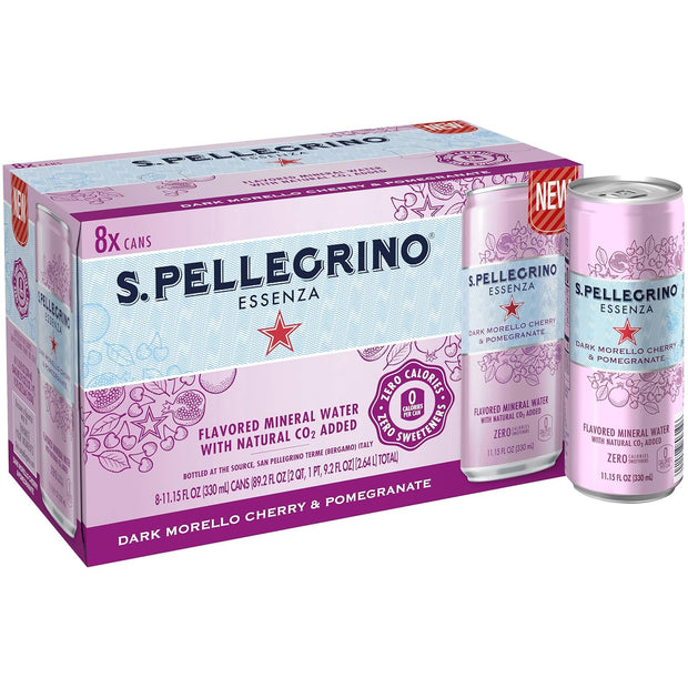 S.Pellegrino Essenza Variety Pack - Blood Orange, Dark Morello Cherry, Wild Strawberry,11.15 Fl. Oz (Pack of 24)